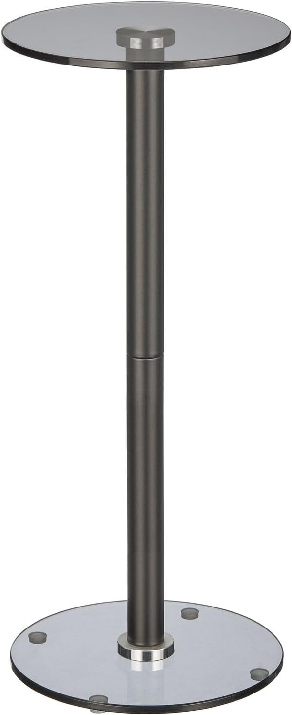 mDesign Glass Top Side/End Drink Table