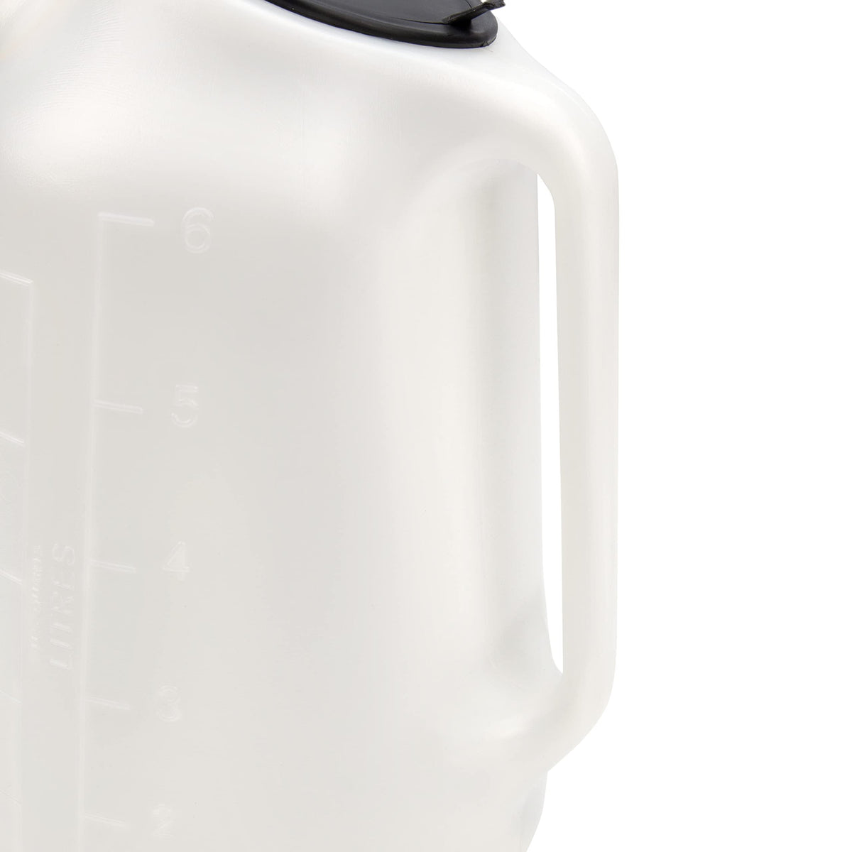 Steelman 6-Quart Oil Measuring and Dispensing Jug, Flexible 9.5-inch Spout, Snap-in Lid