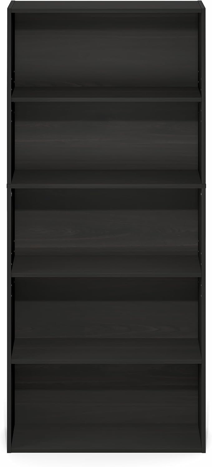 Furinno Jaya Book Shelf, 5-Tier Bookshelf, 52 Inch Tall Standing Bookcase