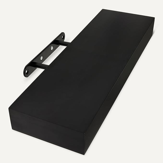 Amazon Basics Wood Floating Wall Shelves, 15.8" x 5" x 1.8"