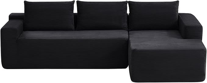 96 Inch Cloud Sectional Couch, Modern Modular Sectional Sofa