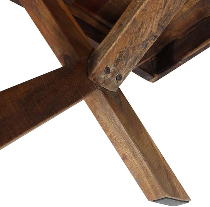 Rustic Farmhouse Handmade Coffee Table from Mixed Recycled Wood, 43.3L x 23.6W