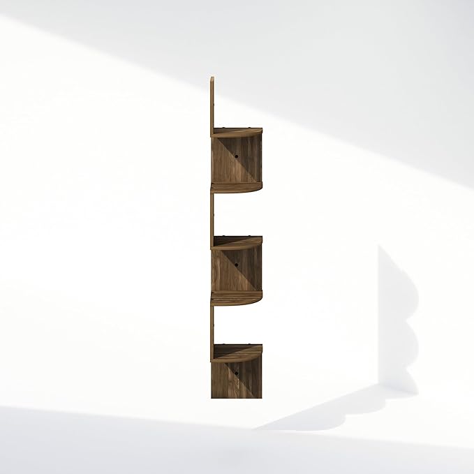 Furinno Rossi 5-Tier Floating Corner Shelf