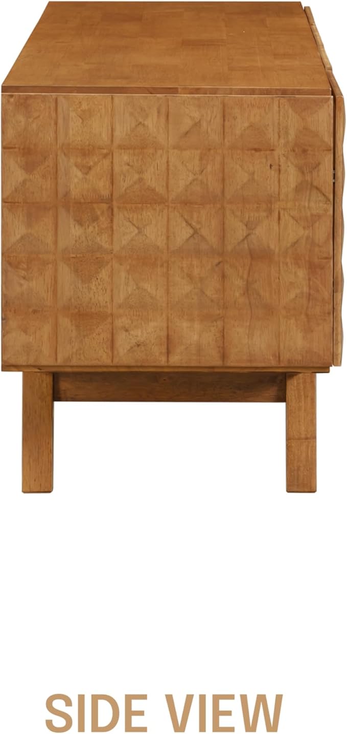 NTC Sapa Mid-Century Modern Solid Wood TV Stand 4-Door Media Console