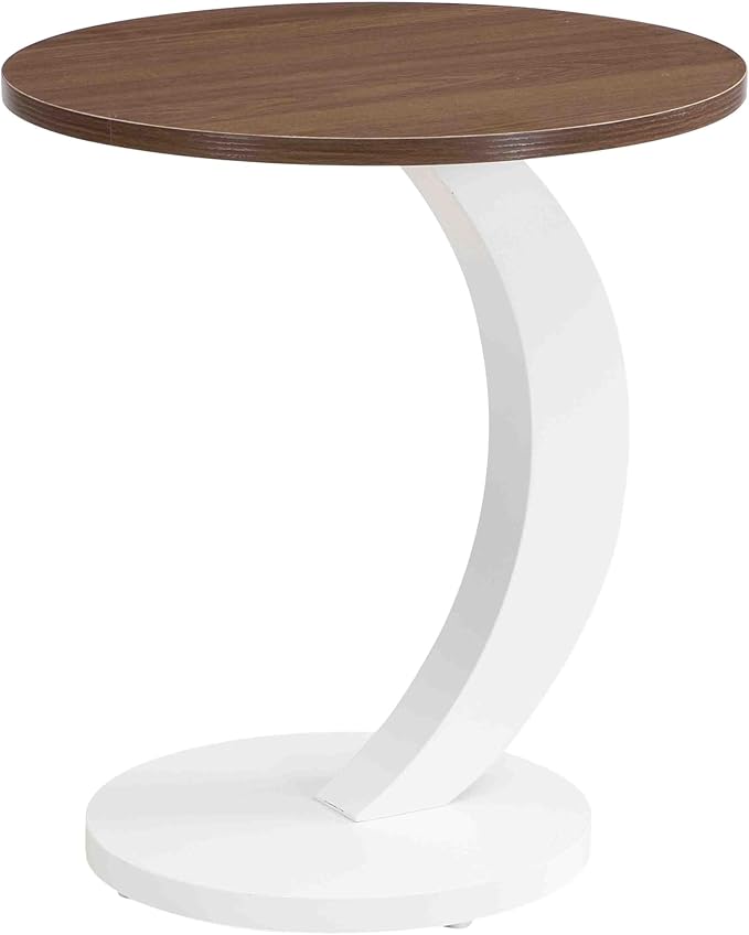 Modern Oval Coffee Table Set of 2, Wood Nesting Coffee Tables