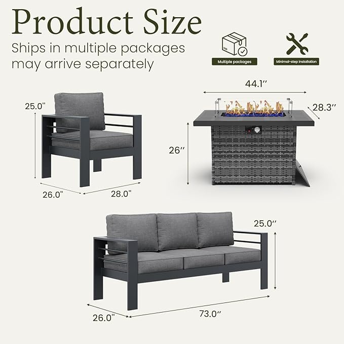 LayinSun Aluminum Furniture Set