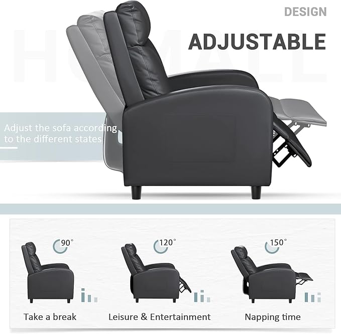 Homall Recliner Chair, Recliner Sofa PU Leather