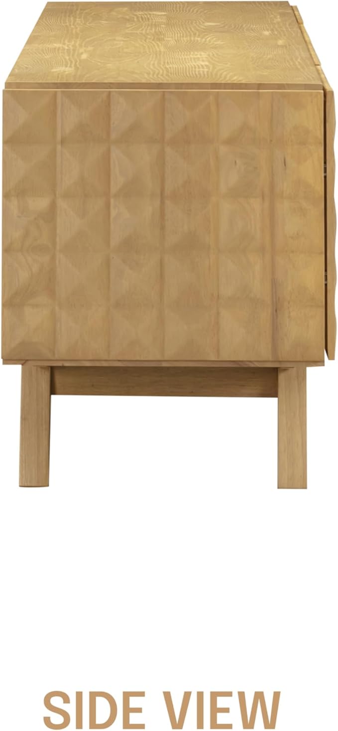 NTC Sapa Mid-Century Modern Solid Wood TV Stand 4-Door Media Console