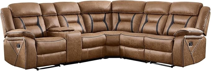 EBELLO Manual Reclining Sectional Sofa