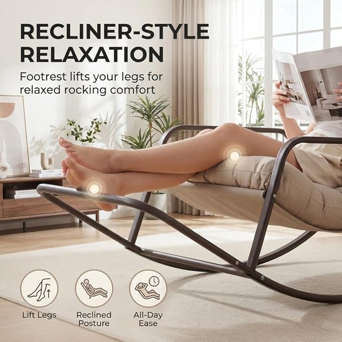 RADIATA Rocking Lounge Chair, Indoor Outdoor Reclining Lounger