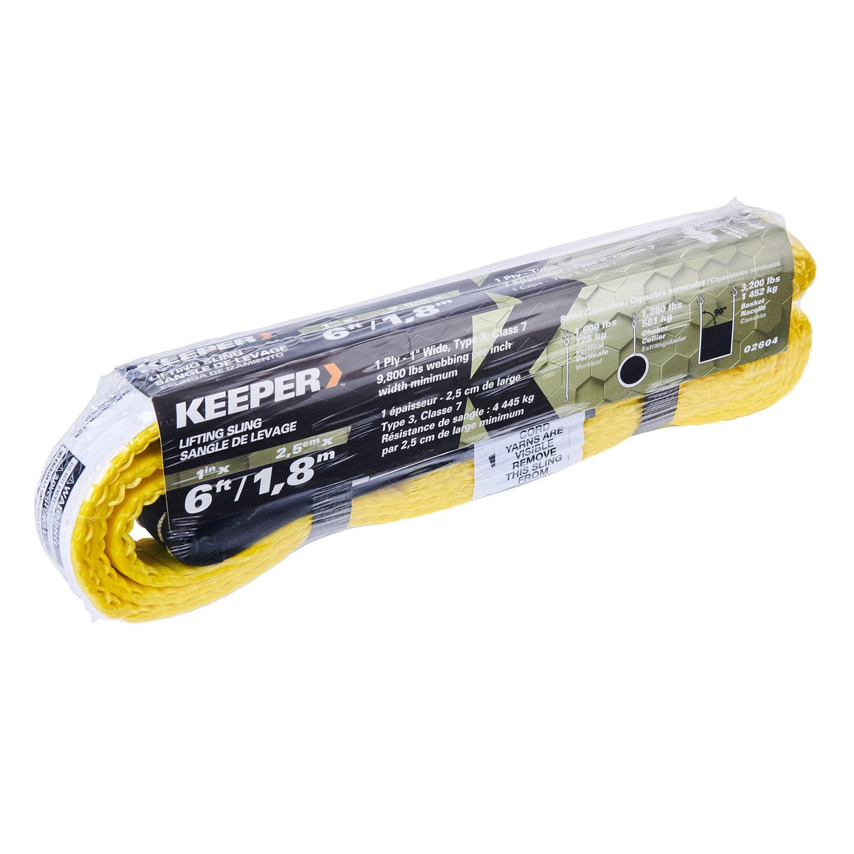 Keeper (02604 6' x 1" Lift Sling, 1 Ply