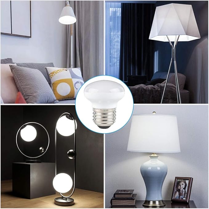 Haian Support China Cabinet Light Bulbs, 4W Short Light Bulbs, R14 E26 Curio