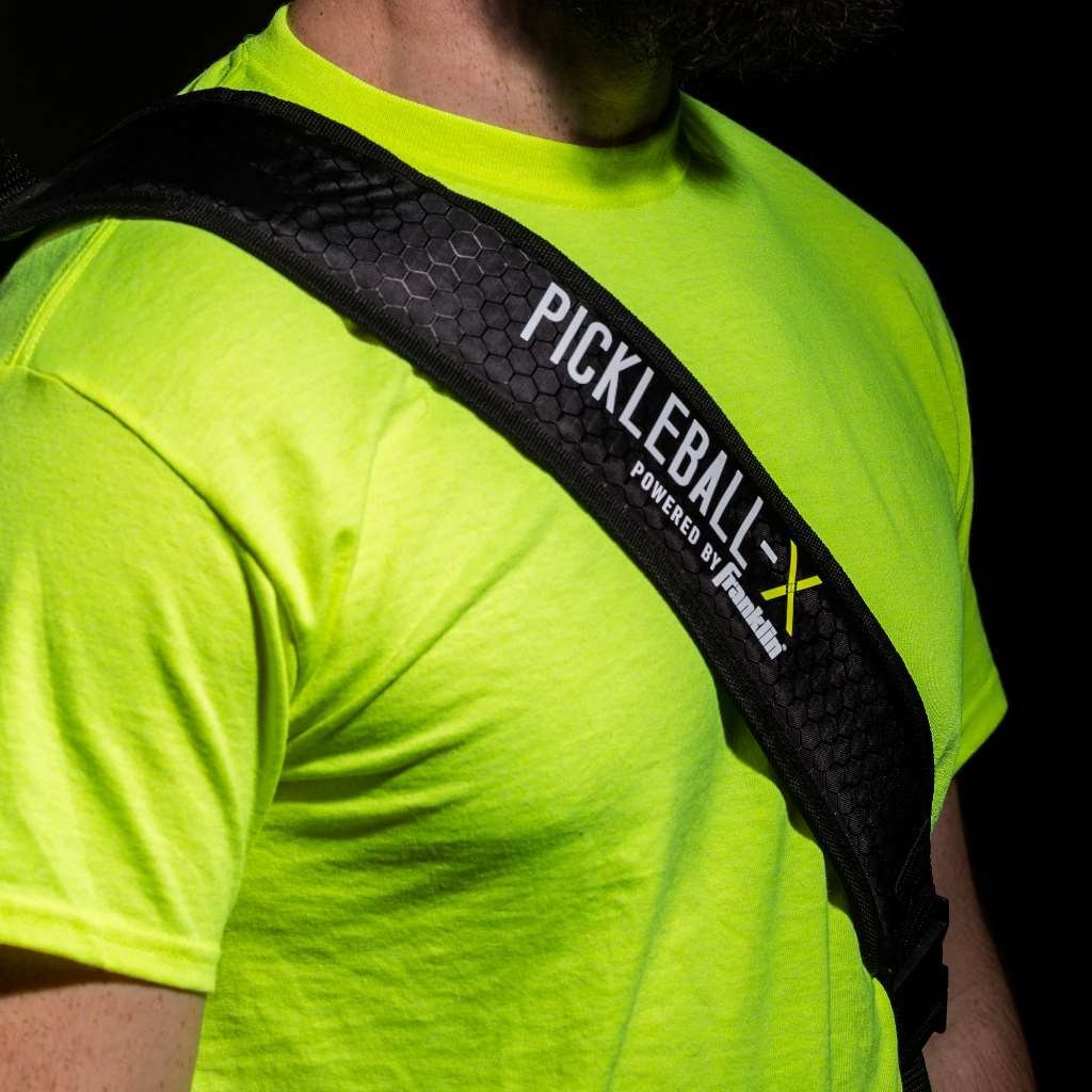 Franklin Sports Pickleball Bags - Pickleball Sling Bag Backpack for Gear + Equipment - Pickleball Bag for Men + Women - Holds Paddles, Pickleballs + Accessories - Black/Optic