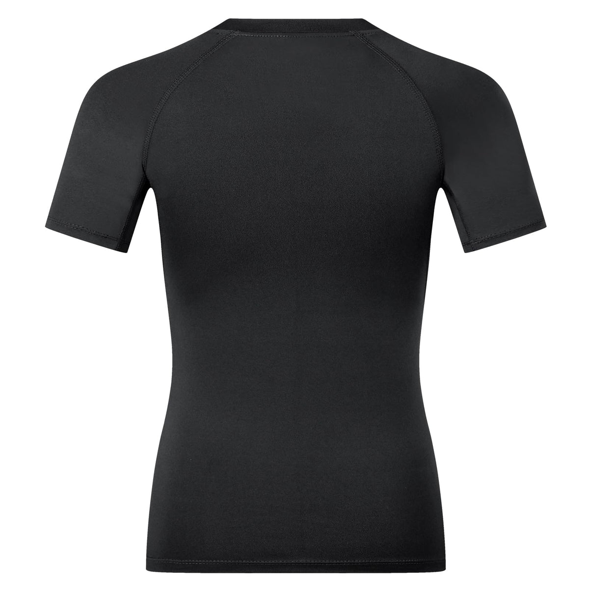 Konrunppy Boys Compression Shirts Short Sleeve Youth Kids Football Basketball Undershirt Qucik Dry Athletic Workout T-Shirt (Black,Large)