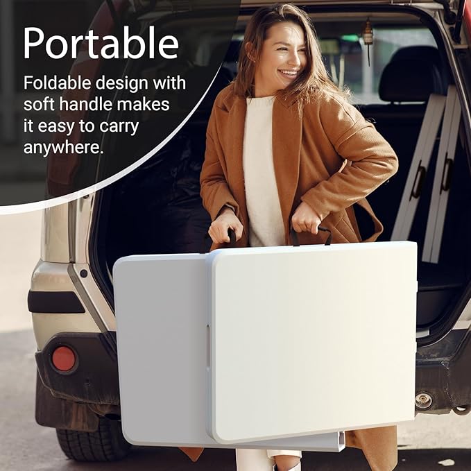 2 Pack of 6 Feet Foldable Table