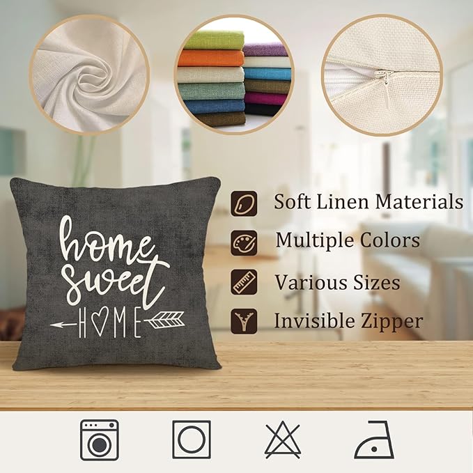 YCOLL Pillow Covers 16x16 Set of 4, Modern Sofa Throw Pillow Cover, Decorative