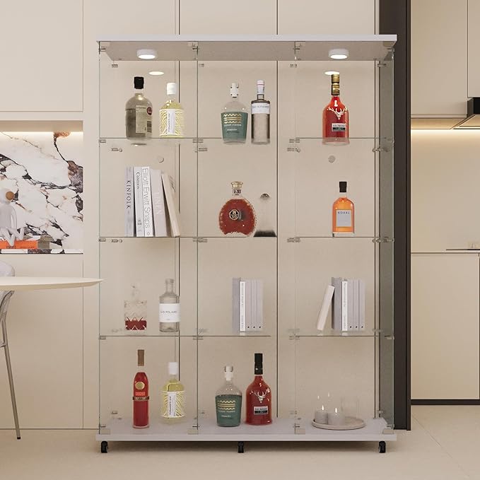 LFT HUIMEI2Y Glass Display Cabinet 12 Shelves