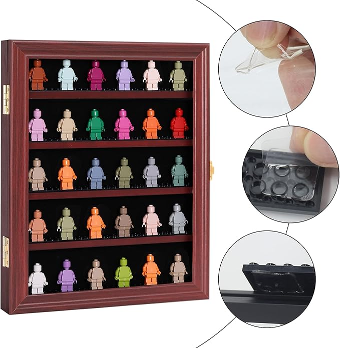 VERANI Minifigures Miniature Display Case Collectibles Display Box Wall Mount