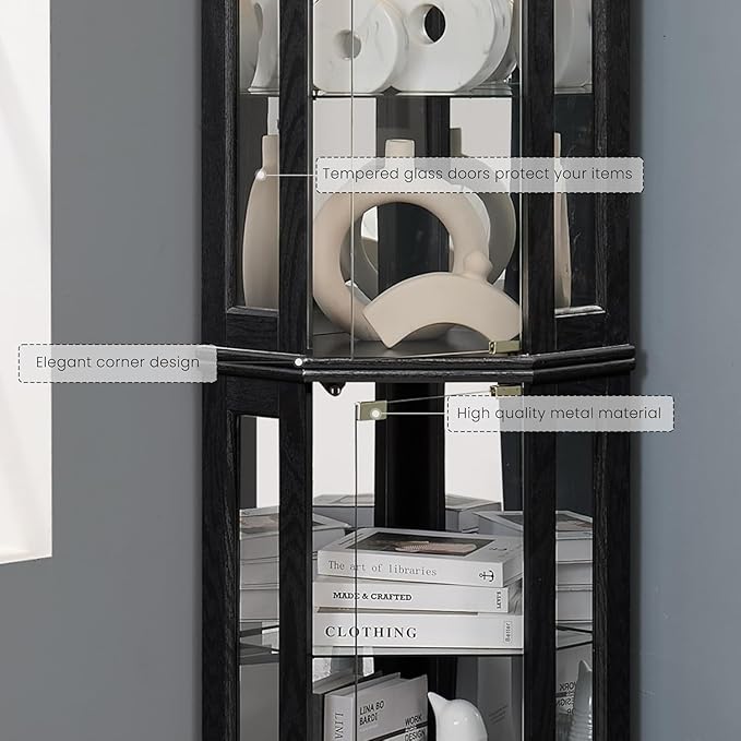 Anwick Corner Display Curio Cabinets