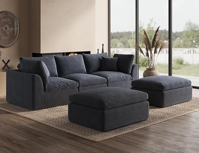 ohllob Corner Seat for Cloud Sectional Couches Living Room, Warm White