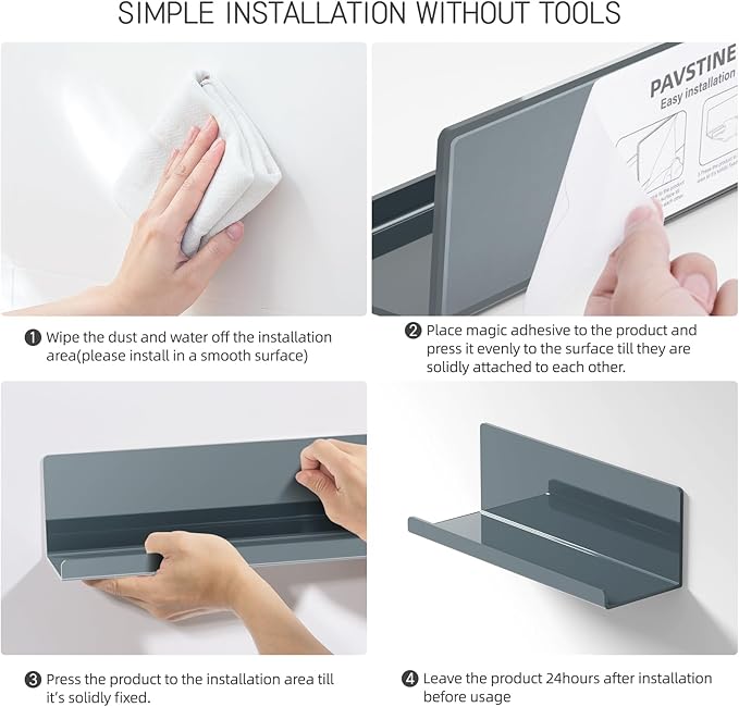 PAVSTINE Adhesive Floating Shelves