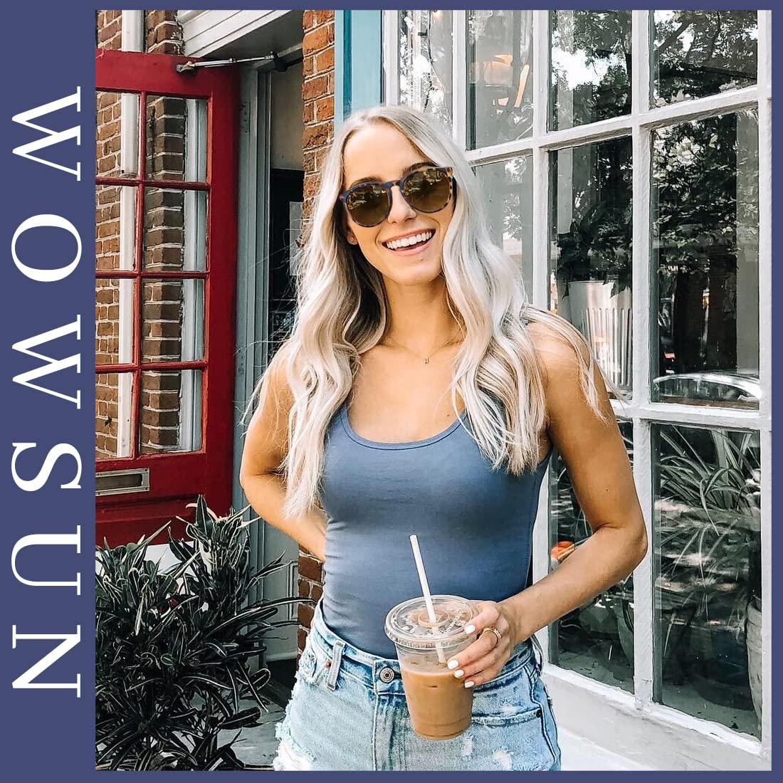 WOWSUN Polarized Sunglasses womens trendy 2025 glasses- Vintage Retro Round (3Pack)