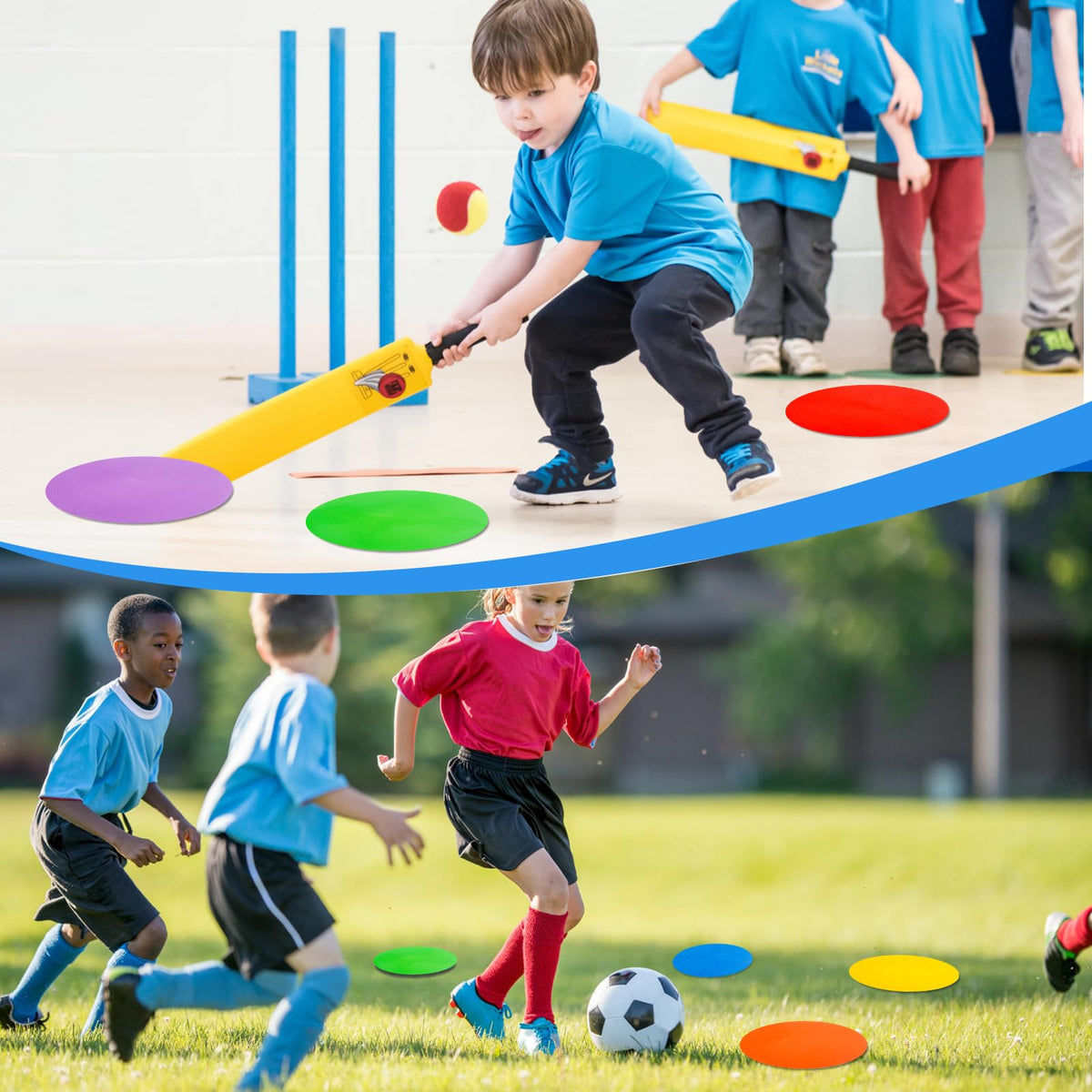 WildTracks 9 inch Spot Markers Flat Field Cones, Non Slip Rubber Agility Markers Flat Field Cones for Soccer Basketball Sports Speed Agility Training (6 pcs)