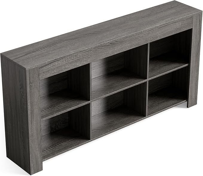 LITTLE TREE TV Stand with Storage, 63-Inch Entertainment Center with Shelves
