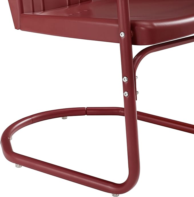 Crosley Furniture Tulip 2-Piece Outdoor Chair Set, Retro Metal Patio Chairs