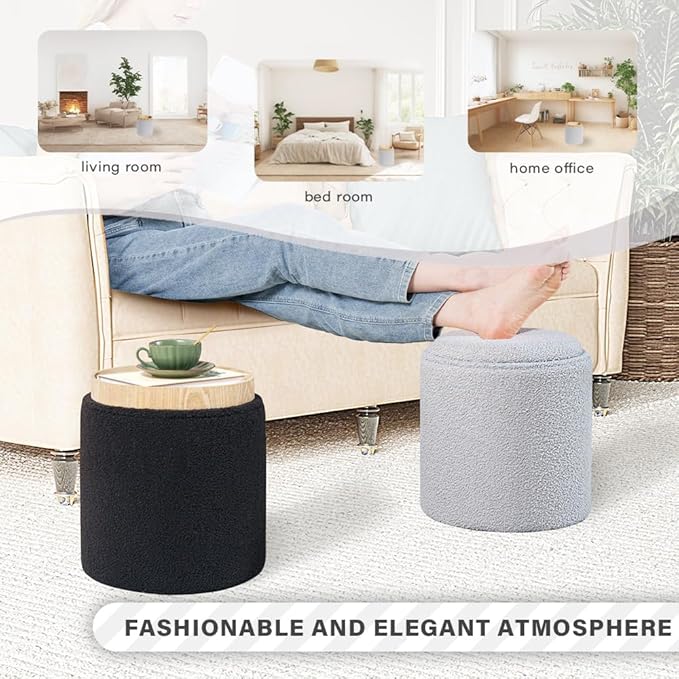 PINPLUS Round Boucle Ottoman