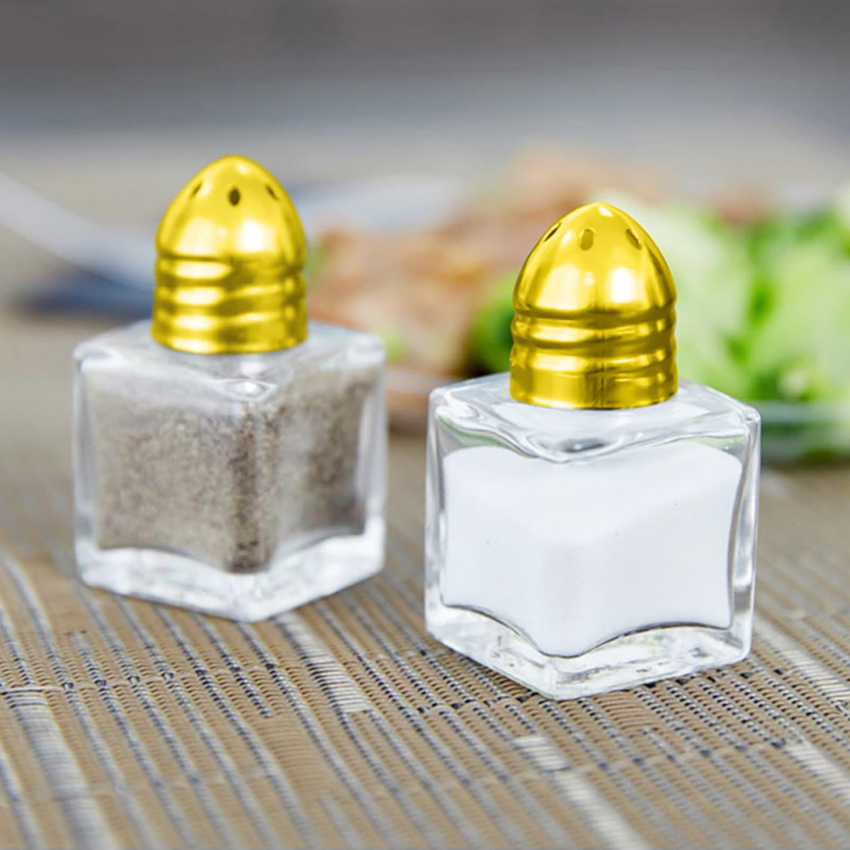 Set of 12 Mini Salt and Pepper Shakers Mini Spice Shaker Small Salt and Pepper Shakers 0.5 oz Glass Cube with 2 Pcs Funnel for Wedding Party Restaurant Home Kitchen Birthday Thanksgiving