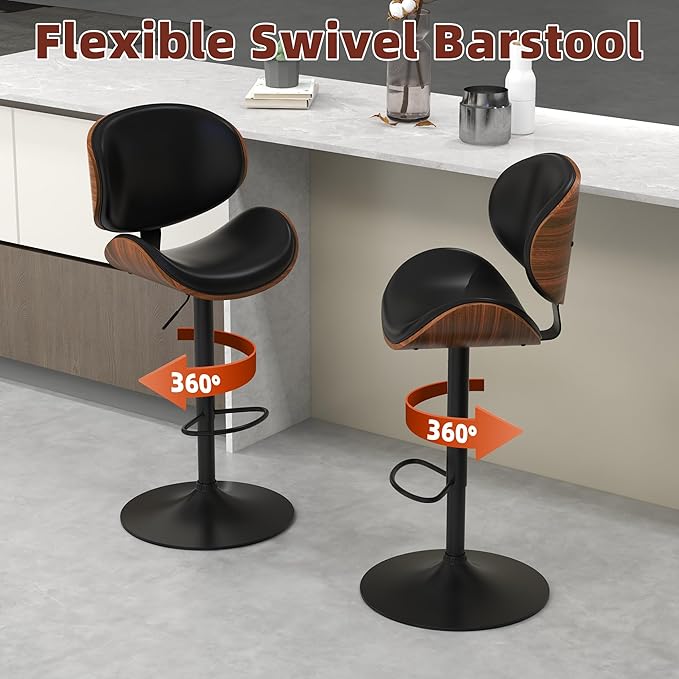 civama Bar Stools Set of 4 for Kitchen Counter, Adjustable Bar Height Chairs