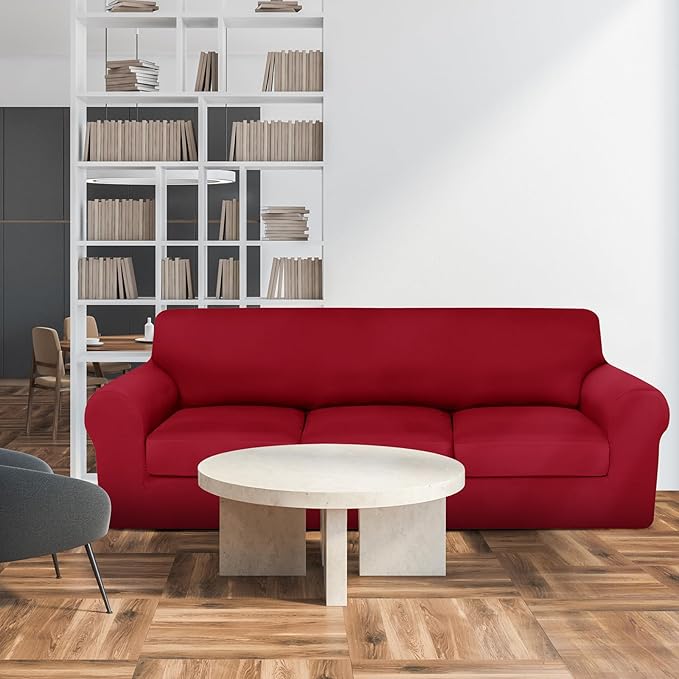 HunnmingRe Sofa Covers for 3 Cushion Couch Stretch Sofa and Loveseat Covers Set