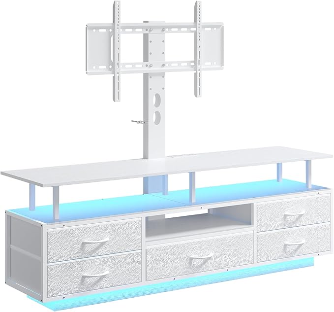 BTHFST TV Stand with Mount for 45/55/65/70 inch TVs, 51.2" LED TV Stand with