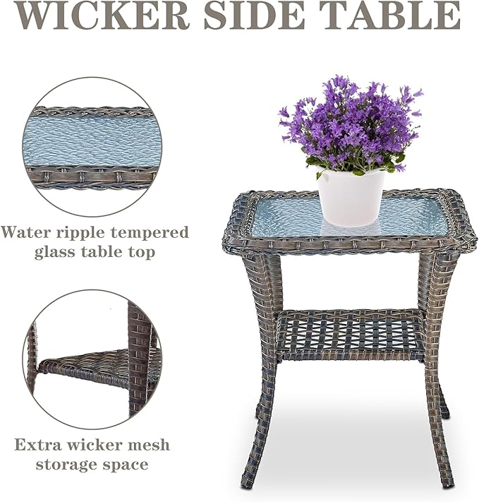 Belord 7 Piece Wicker Patio Furniture Set