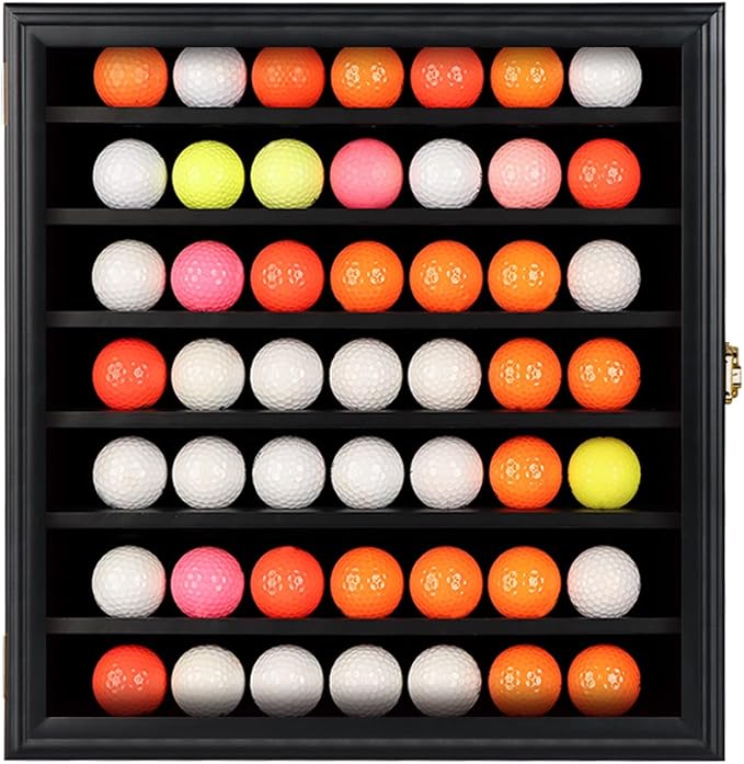 KCRasan 49 Golf Ball Display Case Lockable