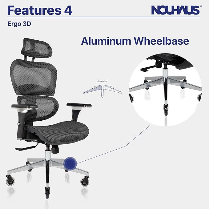 Nouhaus Ergo3D Ergonomic Office Chair Lumbar Support Mesh Office Chair
