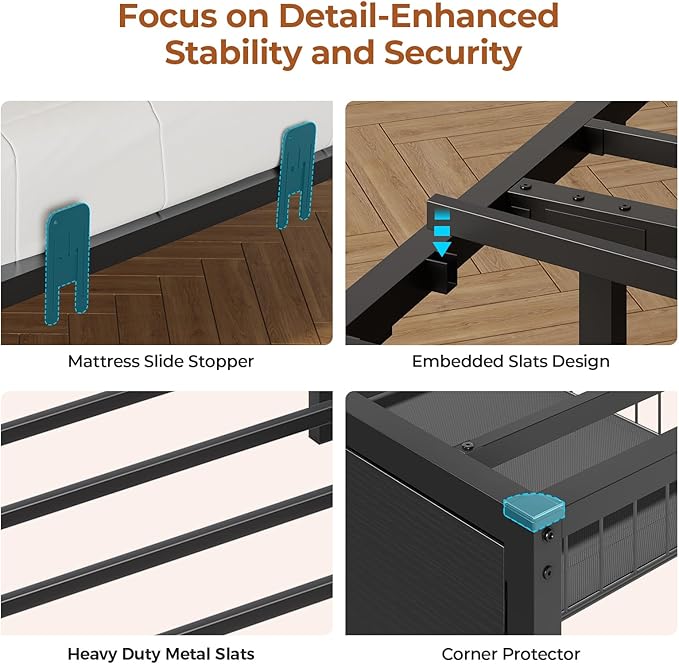 DICTAC Twin Corner Bed Frame