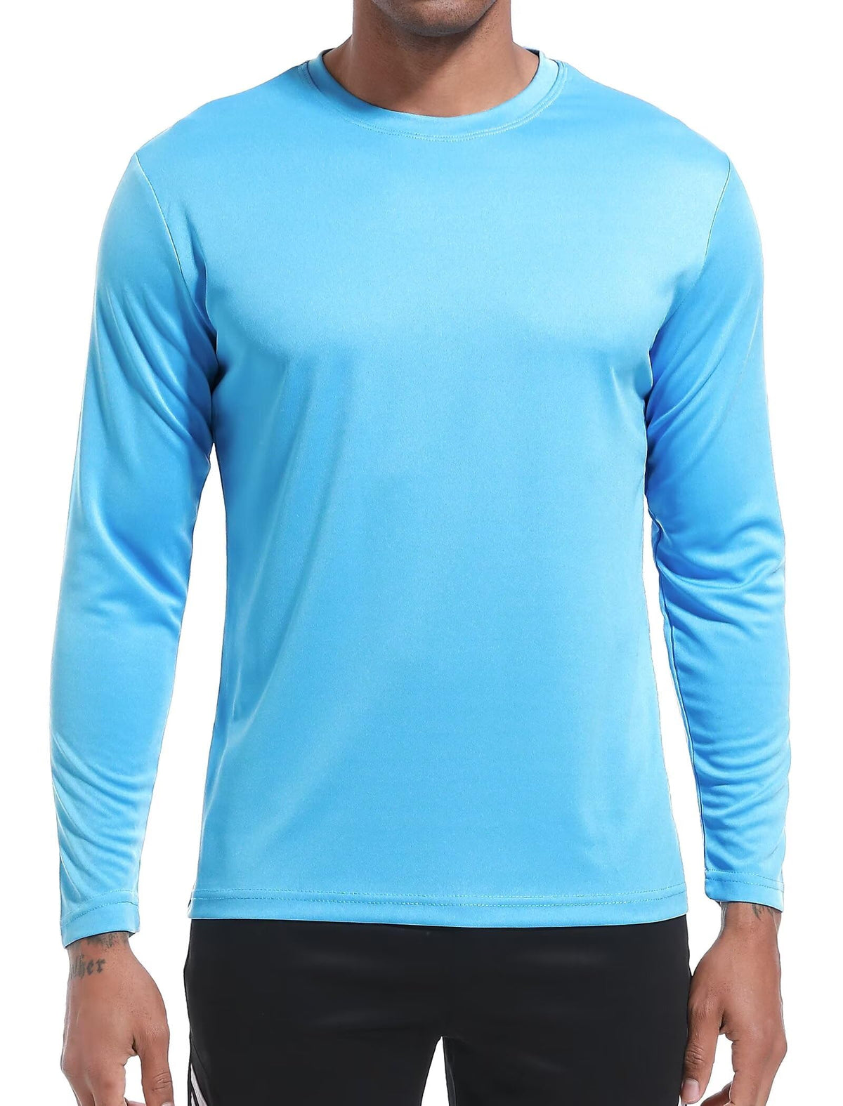 OYGSieg 6 Pack Long Sleeve Shirts for Men Moisture Wicking UPF SPF Sun Protection Tee Shirts Workout T Shirts Casual L