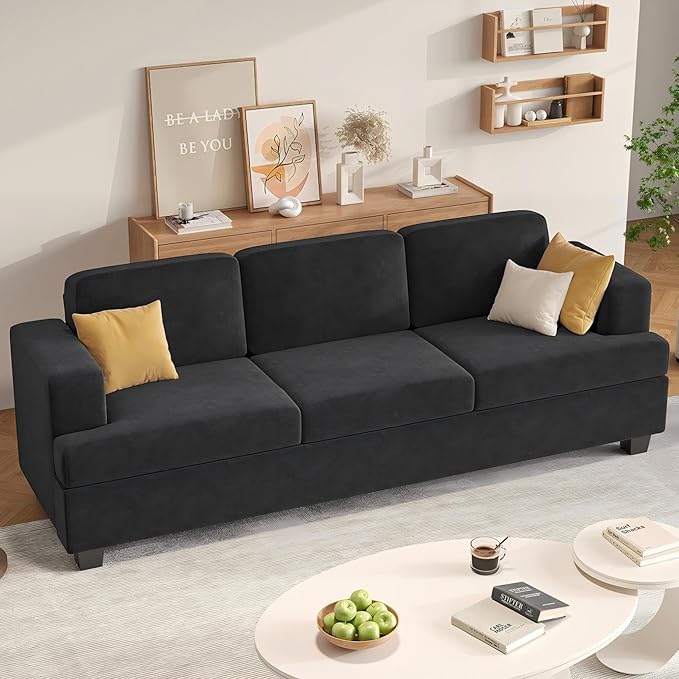 Apicizon 89" 3 Seat Couch for Living Room, Comfy Couch Clound Sofa 3 Seater Sofa