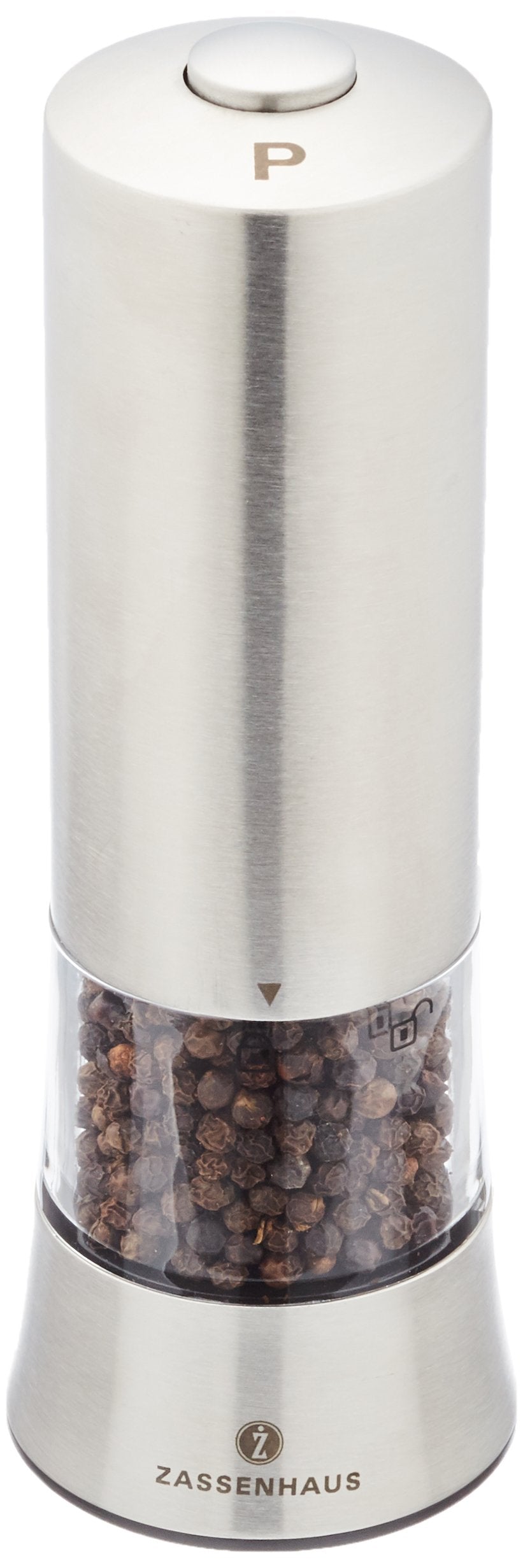Zassenhaus "Gera" Electric Pepper Mill, Silver