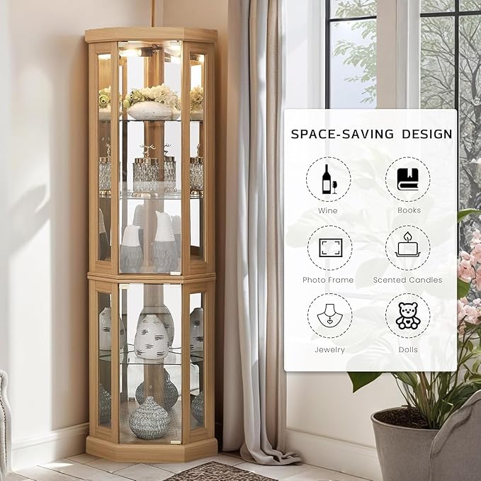 Anwick Corner Display Curio Cabinets