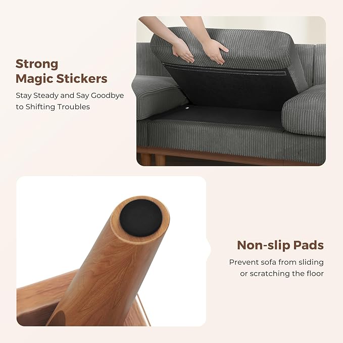 Vesgantti 97" Modular Sectional Sofa Dark Gray, L-Shaped Couch