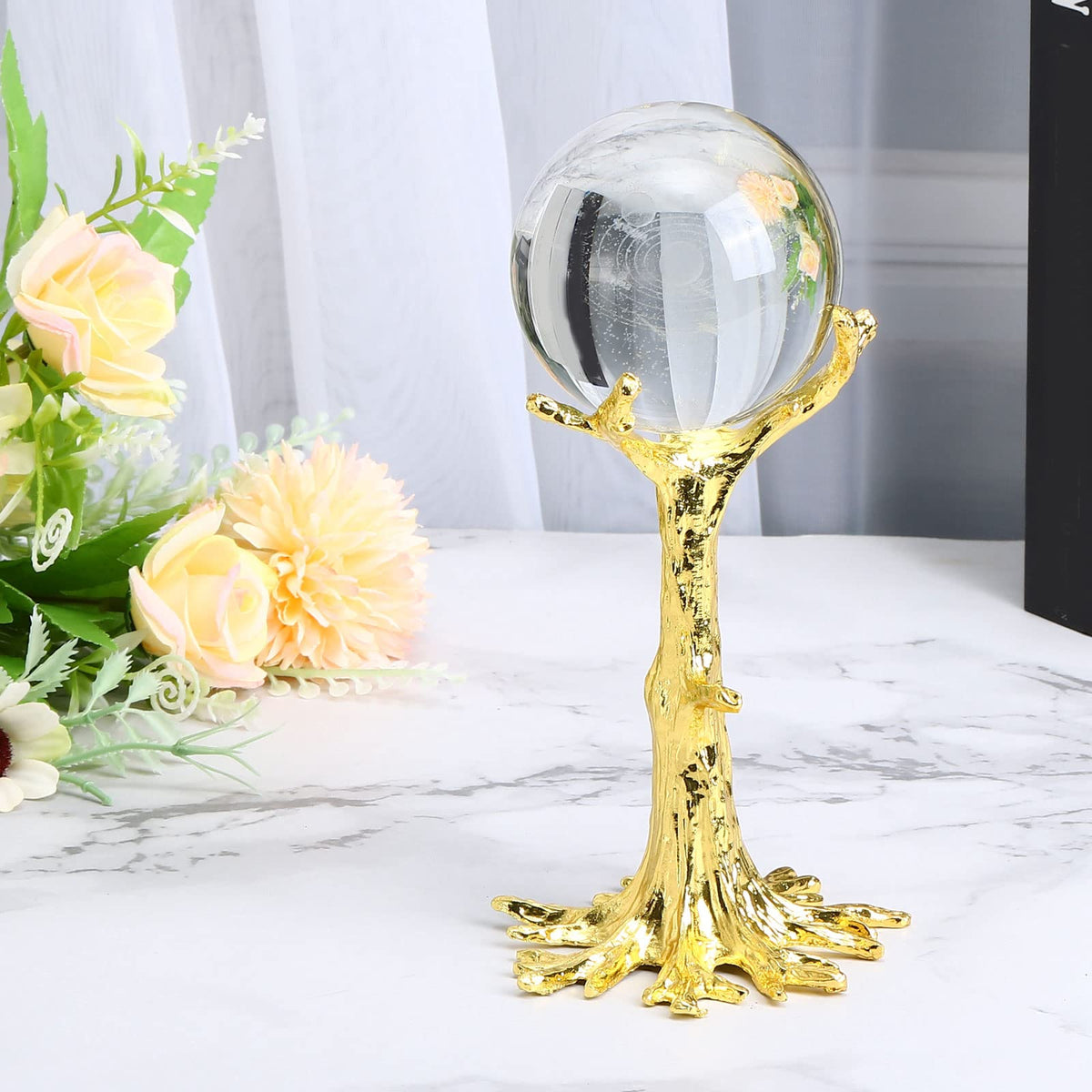 PATIKIL Crystal Ball Stand, Sphere Display Stand Photography Props for 40 to 60mm Crystal Balls Ornament Rack Holder Metal Base Tree Shape, Silver