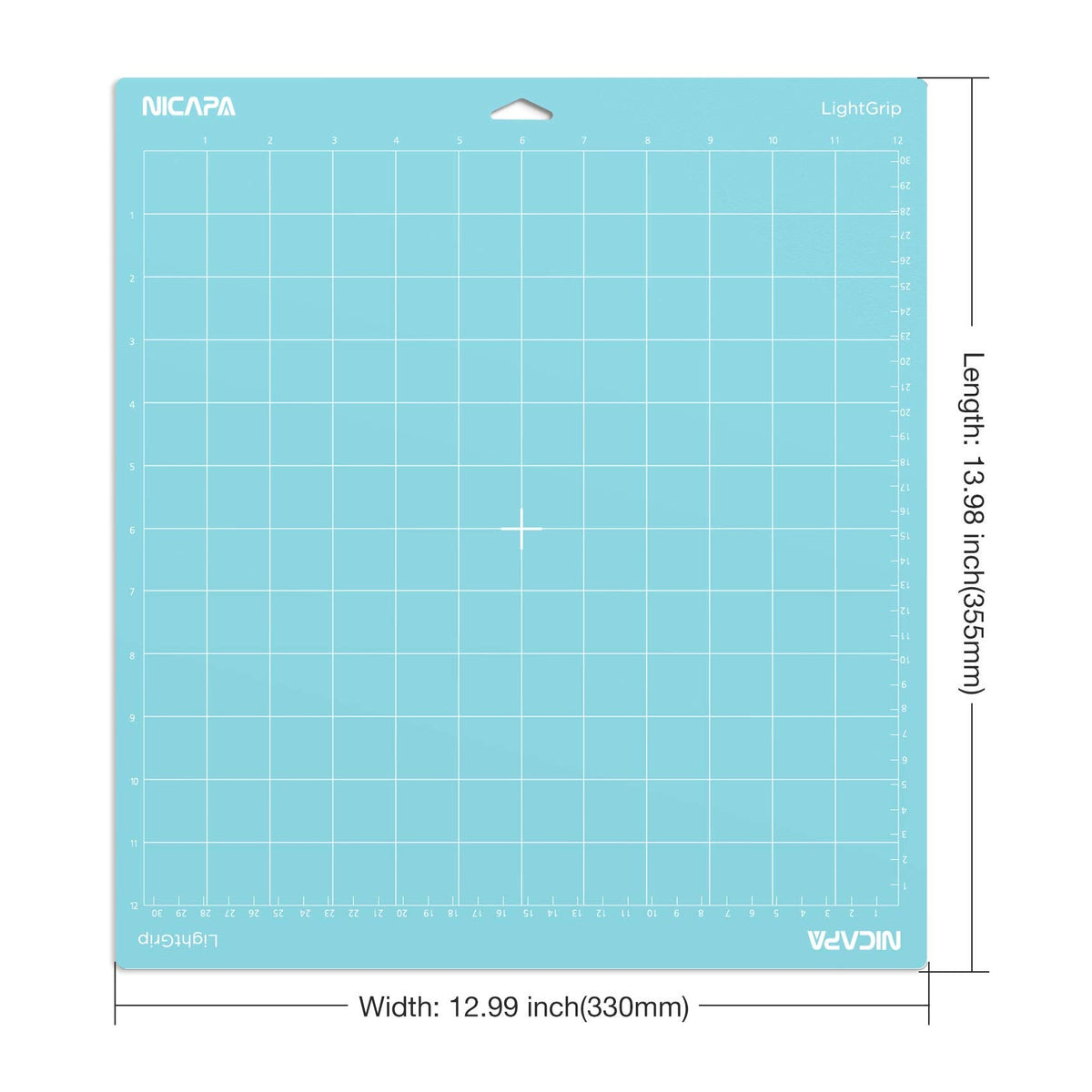 NICAPA Light Grip Cutting Mat (12x12 inch, 10 Pack) - Light Adhesive Sticky Blue Quilting Replacement Cut Mats