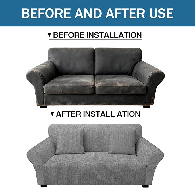 Loveseat Slipcover with 2 Pillow Cover