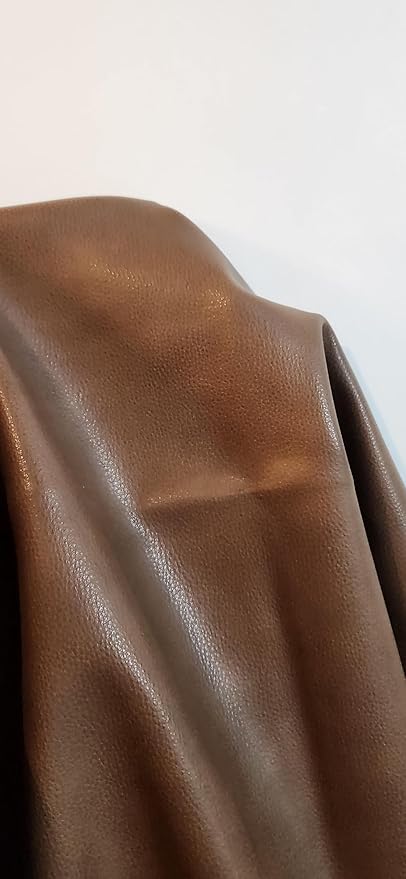 Walnut Brown Soft Faux Leather Fabric PU Leather by The Yard Synthetic Pleather