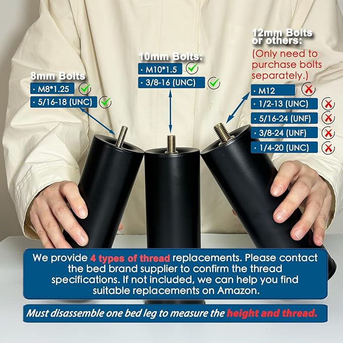 Benbuoo Bed Frame Legs Replacement