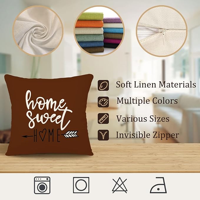 YCOLL Pillow Covers 20x20 Set of 4, Modern Sofa Throw Pillow Cover, Decorative