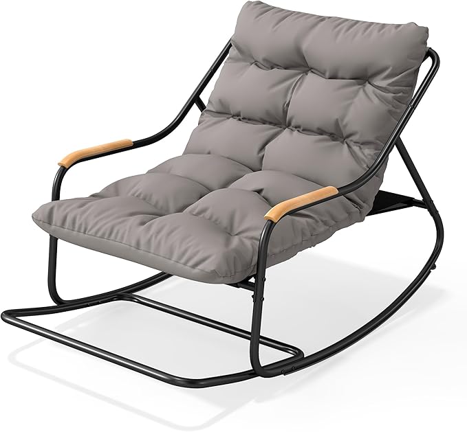 DWVO Outdoor Rocking Chair, Over-Sized Patio Rocking Chair
